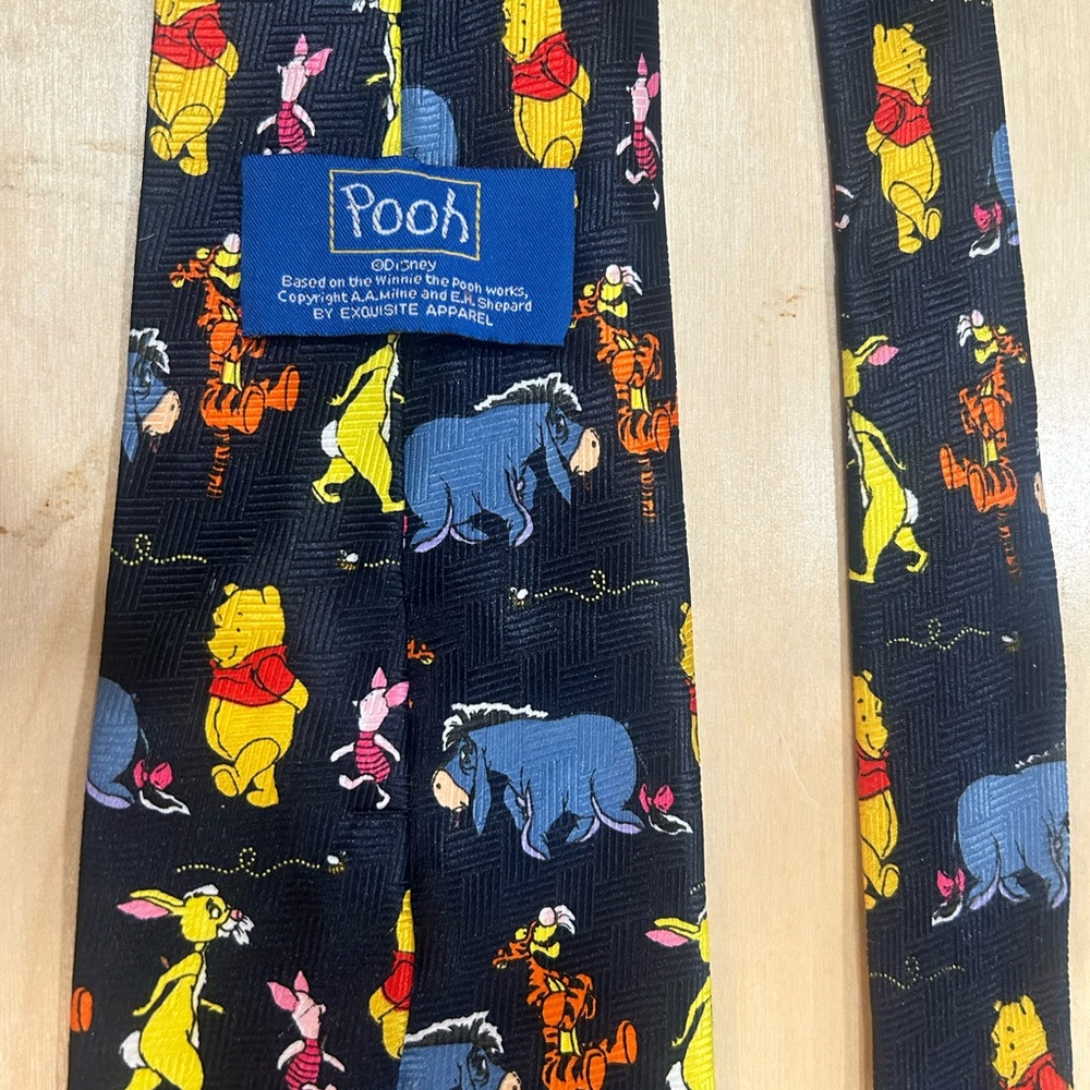 men’s tie. So colorful tie with all the characters from Winnie the Pooh